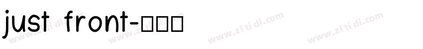 just front字体转换